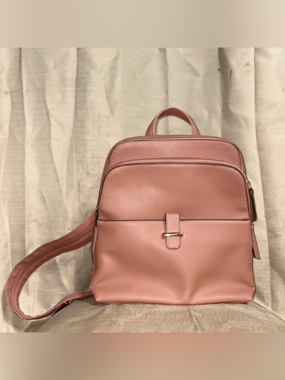 Seven Days, Dusty Rose Women's vegan Leather Backpack